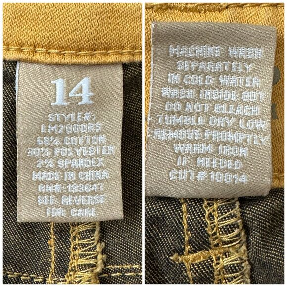 Liverpool Jean Co Abby Skinny Jeans in Honey Cropped with Roll-up Hem Womens 14 - Picture 4 of 10